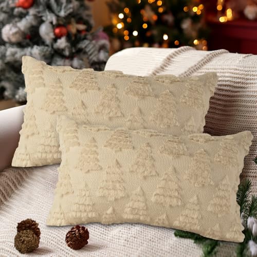 Lanpn 2 Stück Kissenbezug Weihnachten Kissenhülle 30x50 cm,...