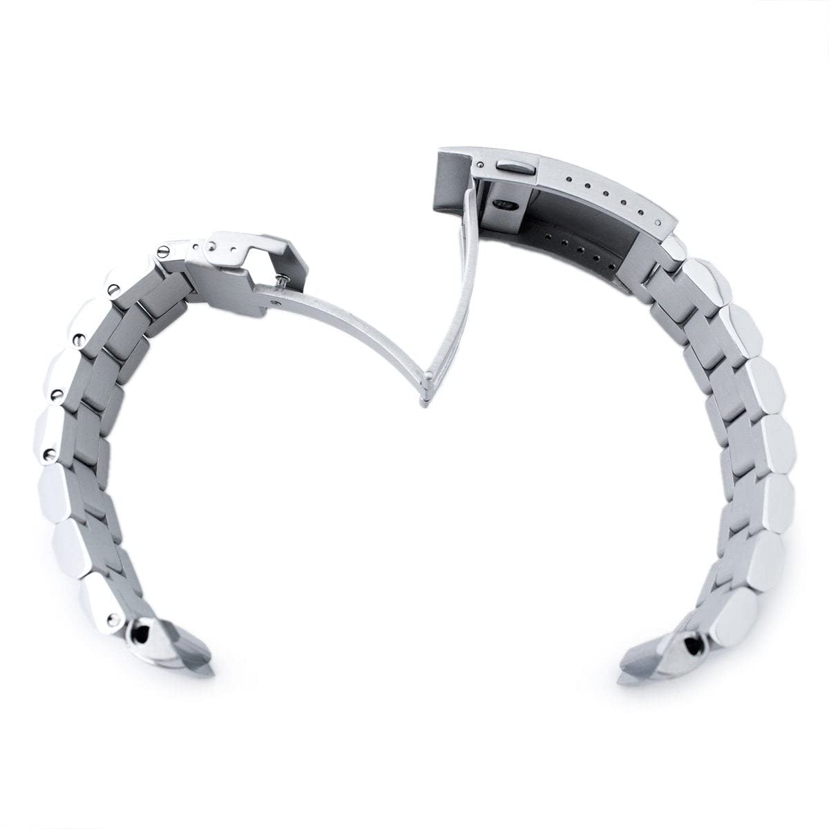 MiLTAT Bracelet de montre en métal Hexad 22 mm compatible avec Seiko New Turtles SRP777 et PADI SRPA21