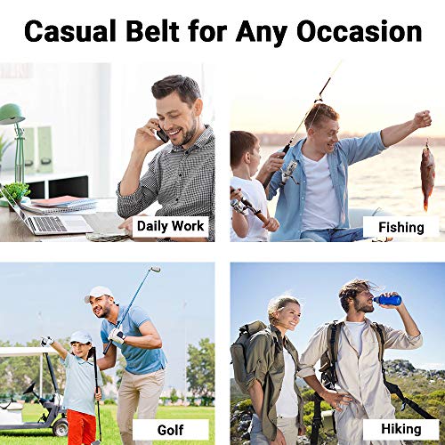 Itiezy Men's Canvas Belt Cloth Belt Double D Ring Buckle Belt For Men Casual Sports Webbing Belt #TOP6