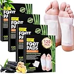 120Pack Foot Pads, Deep Cleansing Foot Patches Bamboo Charcoal Ginger Powder Feet Care Patch to Relieve Stress, Improve Sleep and Relax Muscles