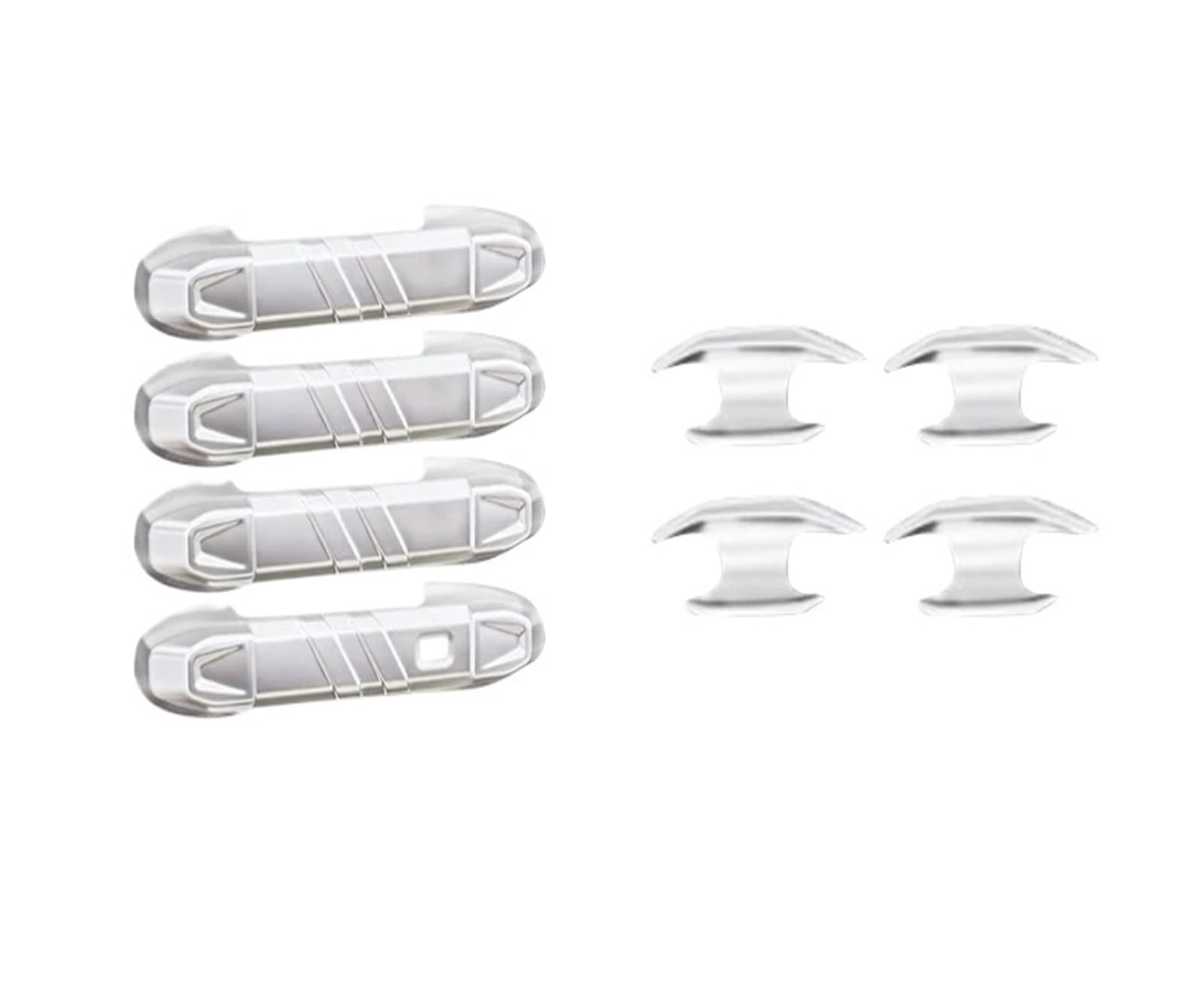 HILLAR Door Outer Handle for Jetour for Traveller for Shanhai T2 2023-2024 Door Handle Cover Scratch Protective Decor Accessories(Silver Door Bowl)