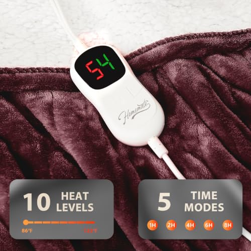 Image of Homemate Heated Electric Blanket Full Size 72 inchx84 inch Heating Blanket