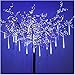 OMGAI LED Meteor Shower Rain Lights - Waterproof Drop Icicle Snow Falling Raindrop 30cm 8 Tubes Cascading Lights for Wedding Xmas Home Décor, Cool White (UL Listed Plug)