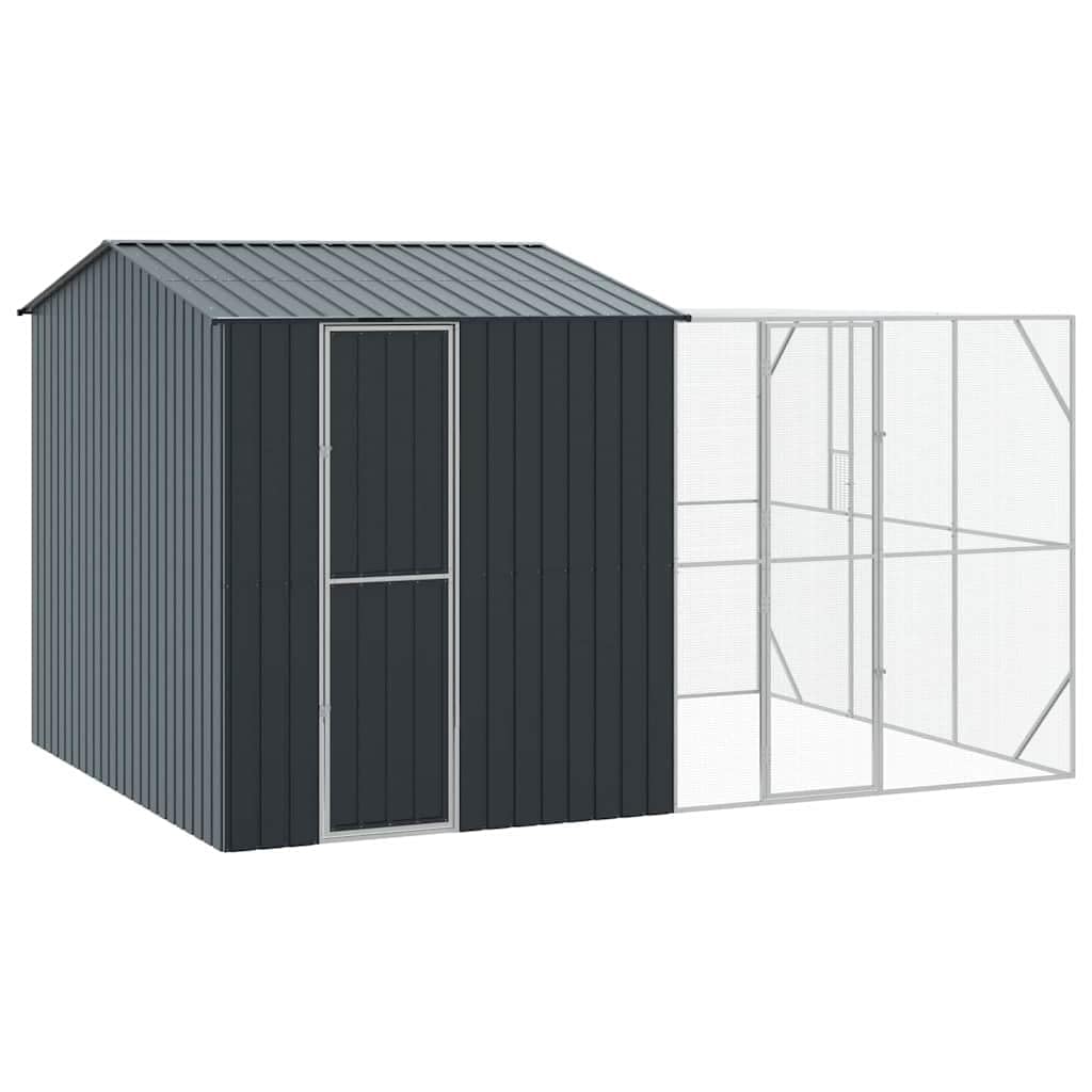 Vogelkäfig Anthrazit 425 x 304 x 247 cm Verzinkter Stahl,Tier- & Haustierbedarf,Haustierbedarf,Vogelbedarf,Vogelkäfige & -ständer,Anthrazit,161.25 kg-3325165
