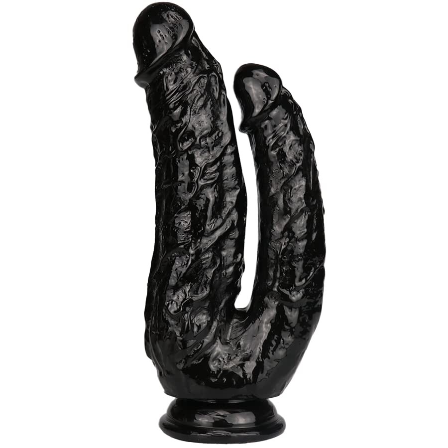 Double-Ended Dildo Realistic Dildo for Beginners Lifelike Huge Silicone Dildo, with Strong Suction Cup for Hands-Free Play, Realistic Penis for G-Spot Stimulation and Anal Plug Play 8 Inch