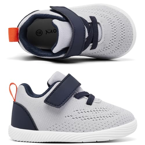 Image of MORENDL Toddler Sneakers Baby Boys & Girls Barefoot Shoes Lightweight Breathable Walking Running Tennis Athletic Sport Shoes