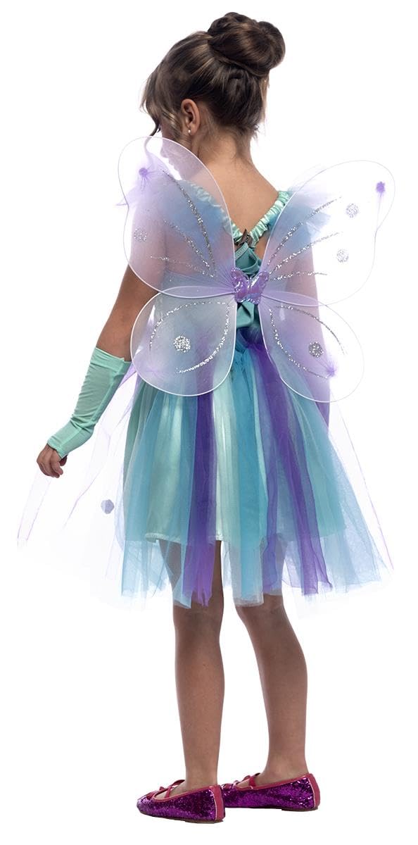 Rubies Costume da Fata dei Boschi Deluxe per bambine e bambini, Vestito con ali e guanti, Ufficiale Rubies per Carnevale, Feste, Compleanno, Natale