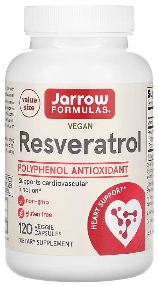 JARROWS Jarrow Formulas - Resveratrol | 100 mg for antioxidant Cell Protection - 120 Capsules