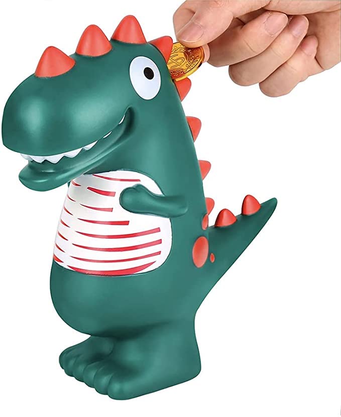 Green dinosaur piggy bank children piggy bank, children decoration birthday holiday gift