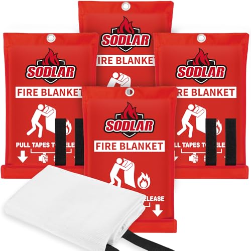 Fire Blanket Emergency for Home Kitchen - 40'x40' Fireproof Safety Protection Fiberglass Flame...