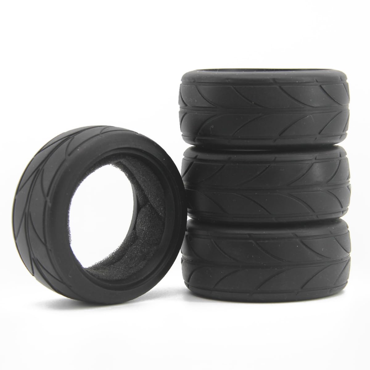 1.9 Inch 65mm Wheel Tyres Tires 12mm Hex Blue Rim Durable Rubber for 1/10 1/12 1/14 RC Car Racing Competitable WlТоуs 144001 (4PCS Tyres Only)