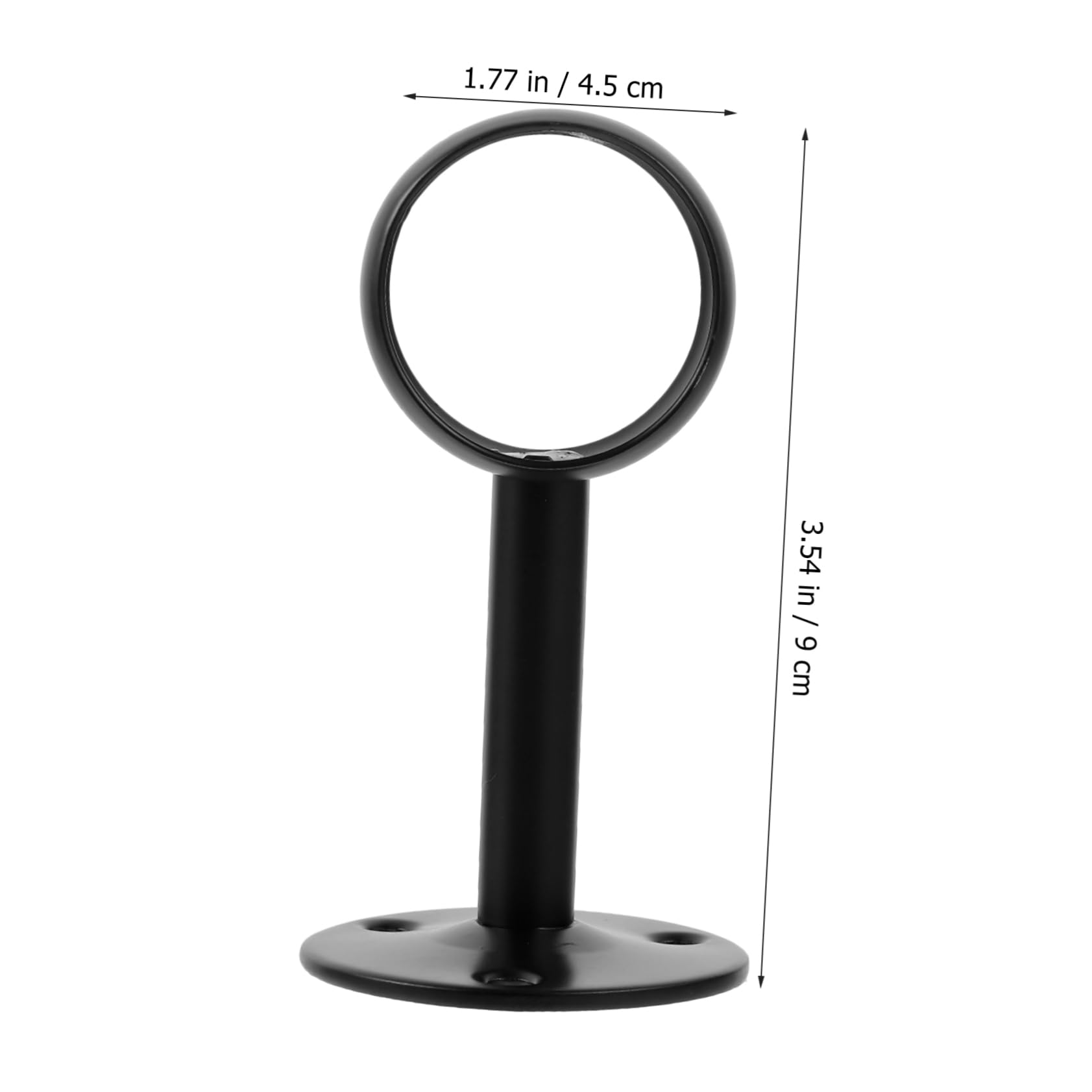 ULTECHNOVO 3 Ensembles Porte-Poteau De Placard Support Porte-Canne À Bride Cintres De Tringle À Rideau Accessoire De Salle De Bain Acier Inoxydable Black 4 Pièces * 3