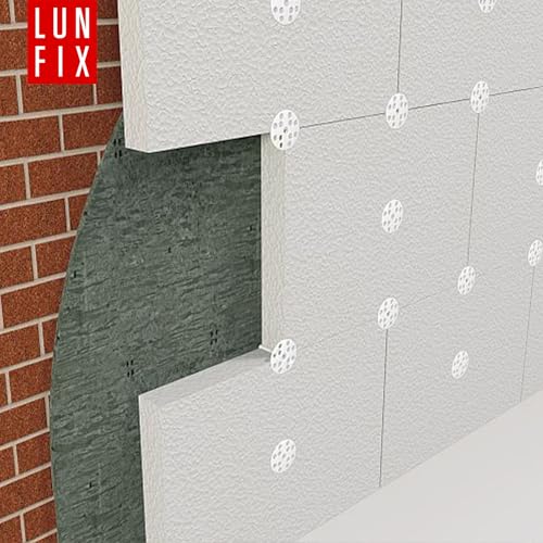 Miniatura 5 de Taco Aislamiento 10x260 Mm Wdvs, Fijación Universal Fachada Eps Styropor, Taco Plástico Con Plato, Clavo Nylon, Anclaje Paneles Aislantes Exterior, 200 Uds, Lun Fix