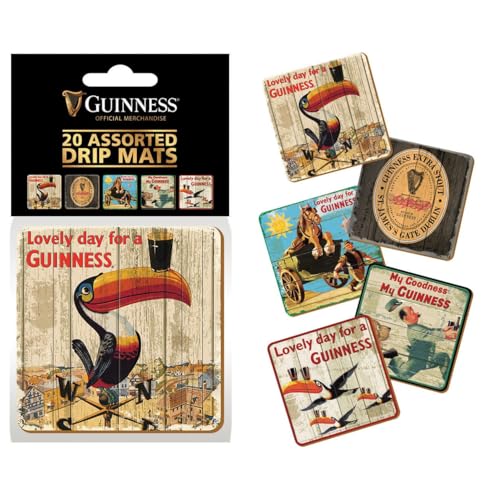 Guinness Dessous de Verre avec Tapis Anti-Goutte Heritage