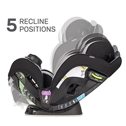 Evenflo EveryStage DLX All-in-One Car Seat, Infant Convertible & Booster Seat, Grows with Child Up to 120 lbs, Angled for Comfort and Safety, 3-Times-Tighter Installation, Highlands Green, Latitude - Thumbnail 7