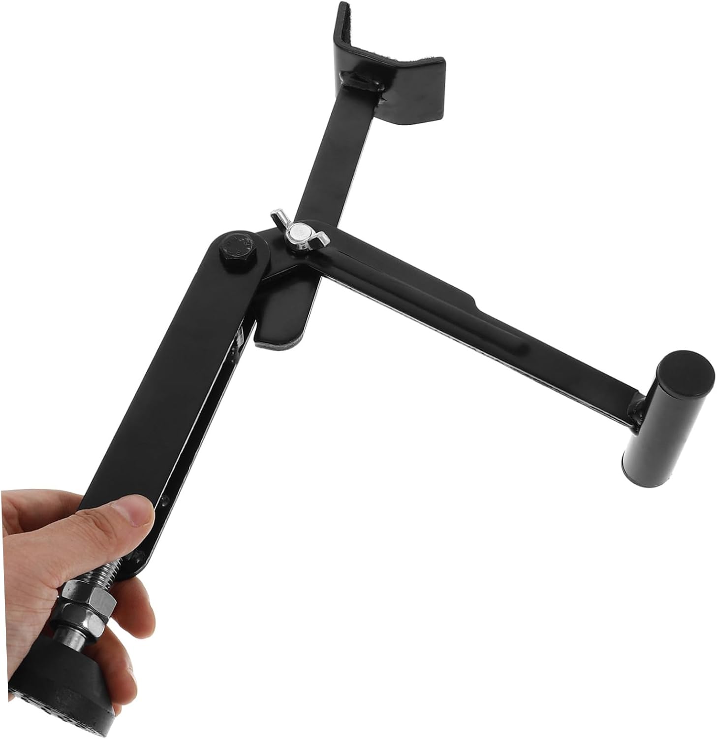 Ciieeo Portable Motorcycle Lift Stand Jack Design for Easy Storage Effortless Lifting Lowering Maintenance for Front and Rear Wheel Care