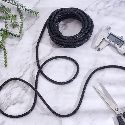 WEBEEDY 5 Yard 6mm Flexibles Graphit Geflochtenes Kompressionspackmaterial Für Mechanische Dichtungen Und Pumpenventile Schwarze Grafitpackung Für Pumpenpackung Oder Ventilschaft