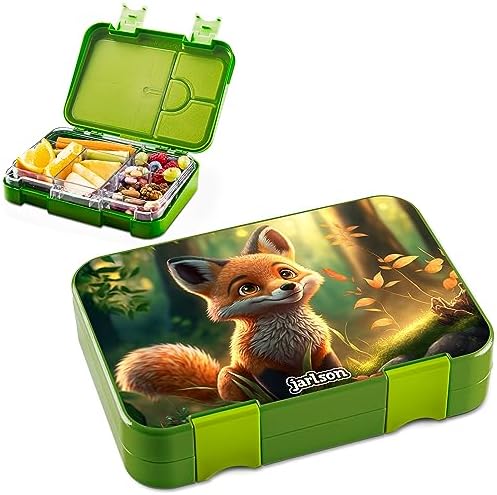 Jarlson® Brotdose Kinder mit Fächern TONI [AUSLAUFSICHER] - Bento Lunchbox mit Trennfächern - Frühstücksbox für Schule, Kita & Kindergarten - Jausenbox für Jungen & Mädchen - Vespe