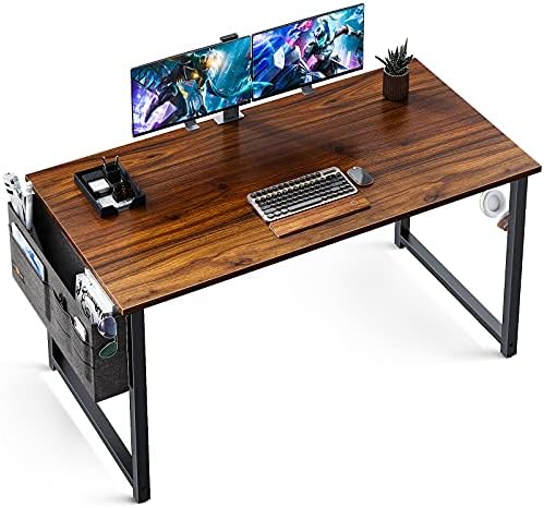 ODK 63 inch Super Large Computer Writing Desk Gaming Sturdy Home Office Desk, Work Desk with A Storage Bag and Headphone Hook, Vintage