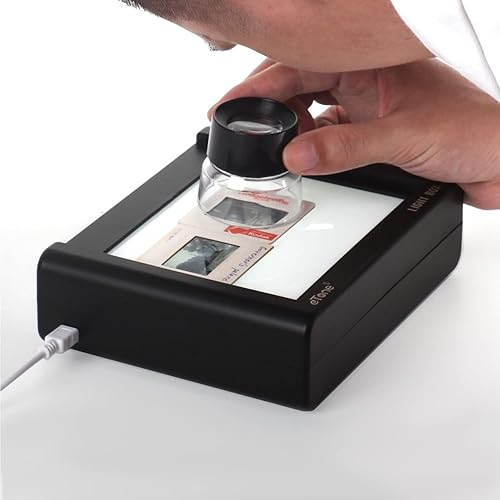 Miniatura 5 de eTone Visor de diapositivas y películas, digitalizaciónescaneocopia. Escáner de caja de luz con interfaz USB de brillo ajustable 10. Viene con lente