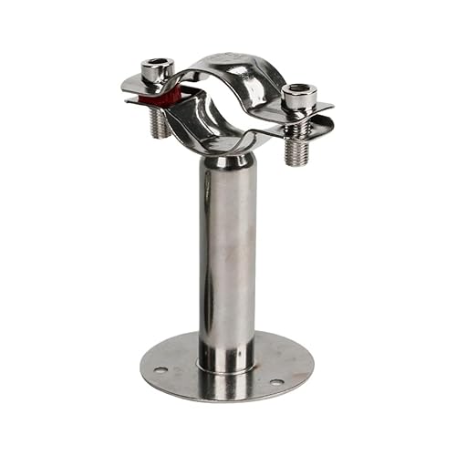 Miniatura 5 de 1PCS 12mm-89mm Tube OD Stainless Steel Pipe Clamp Clip Support Bracket with Base Plate Pole Length 50mm100mm150mm(32-34mm L100mm)