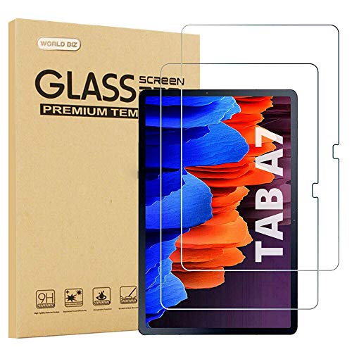 World biz [2-Pack] Screen Protector for Samsung Galaxy Tab A7 10.4 inch 2020 SM-T500/T505/T507 tablet, Tempered Glass, 9H Hardness, Shatterproof, High Definition for Galaxy Tab A7 10.4''