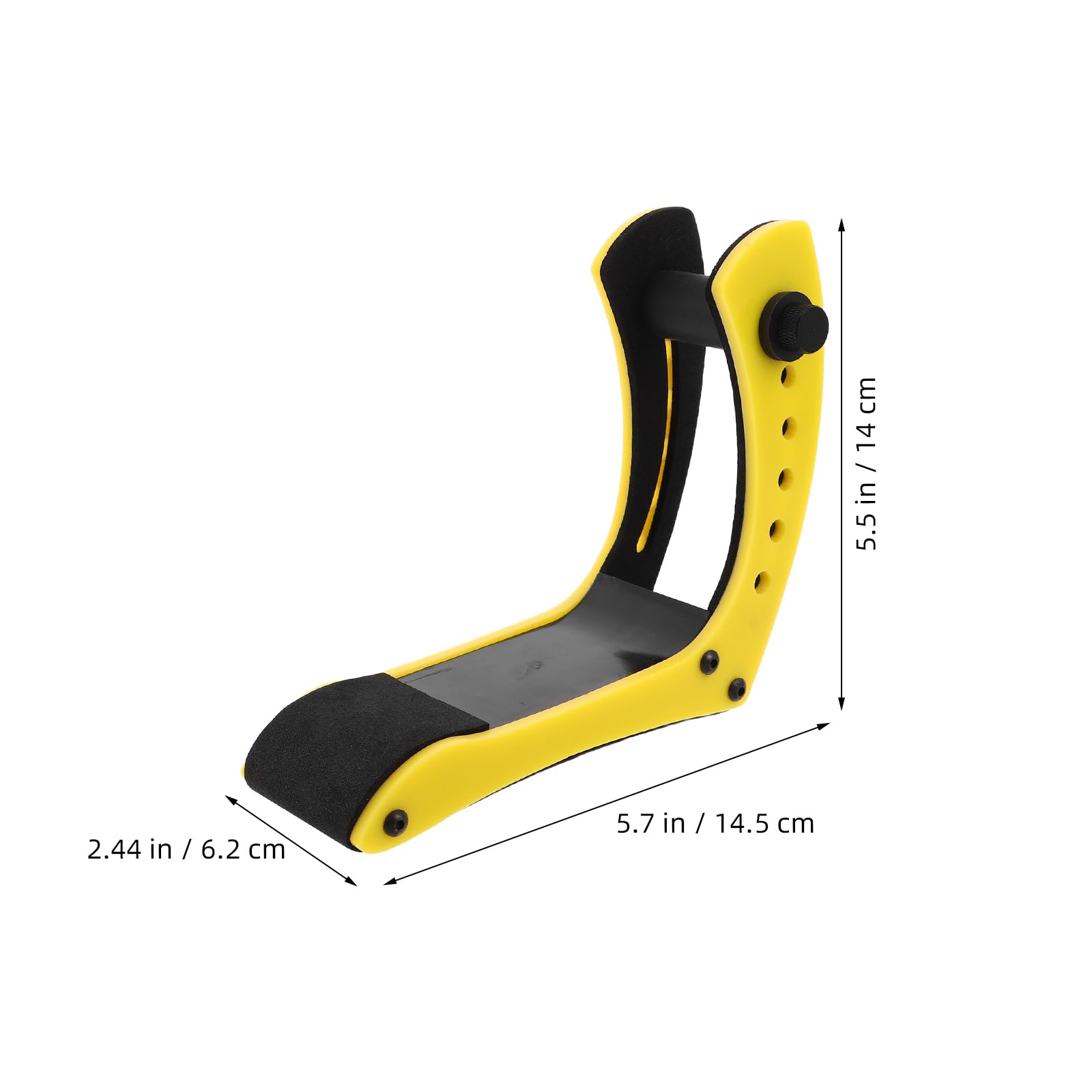 GALPADA Poggiapiedi per Chitarra Elettrica, Regolabile a 6 Livelli, Giallo | Supporto per Basso e Chitarra, Struttura Leggera, Protezione Spugna, Plastica e Metallo