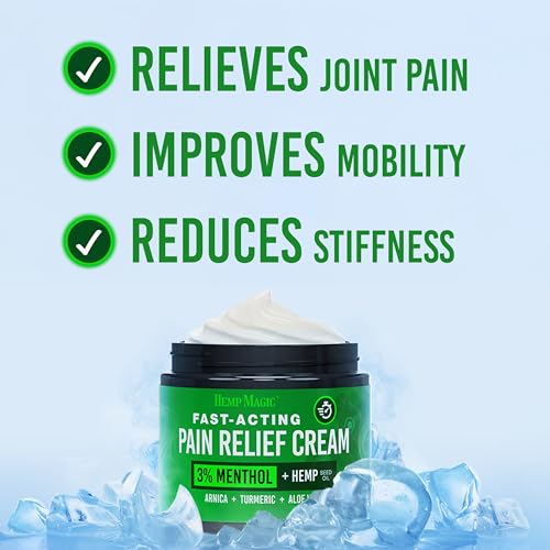 Image of Super Natural Goods Pain Relief Cream Hemp Cream Maximum Joint & Muscle Strength Menthol Rub 16 oz
