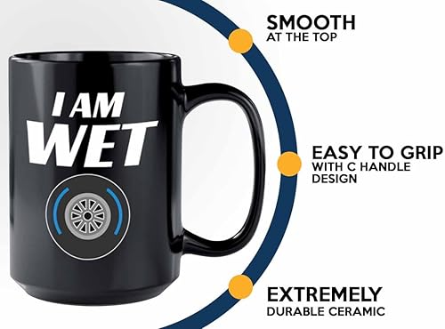 Miniatura 4 de Racer Coffee Mug 15oz Black - I'm Wet - Fuel Speed Racer Car Guys Circuit Automotive Racing Boy Gifts For Him Dad Men Boyfriend