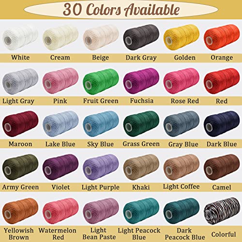 Uiopa Macrame Cord 1.5mm x 400m, Nylon Macrame Yarn for Crochet and ...