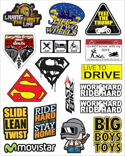Image of Graphixdesign Decals Sticker Random Sticker for Skateboard Helmet Laptop Bicycle Hypebeast Bike Guitar Stickers ((8X10 Inch 15 PIC A))