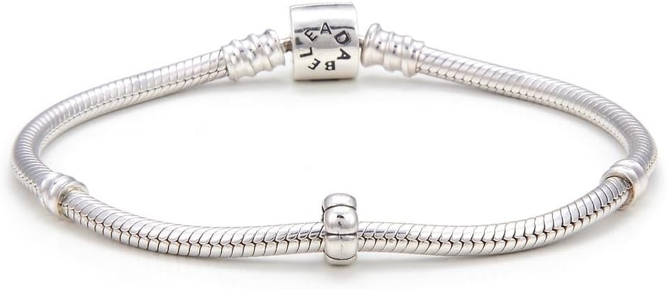 Solid 925 Sterling Silver Small Dainty Heart Flower Charm Spacer Bead Cubic Zirconia CZ Gemstone Fit Pandora All Other Charm Bracelet Necklace Women Birthday Personalized Gift