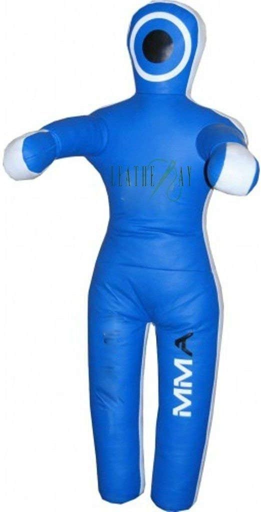LEATHERAY MMA Martial Arts Brazilian Grappling Dummy Jiu Jitsu Punching Bag Blue-Unfilled