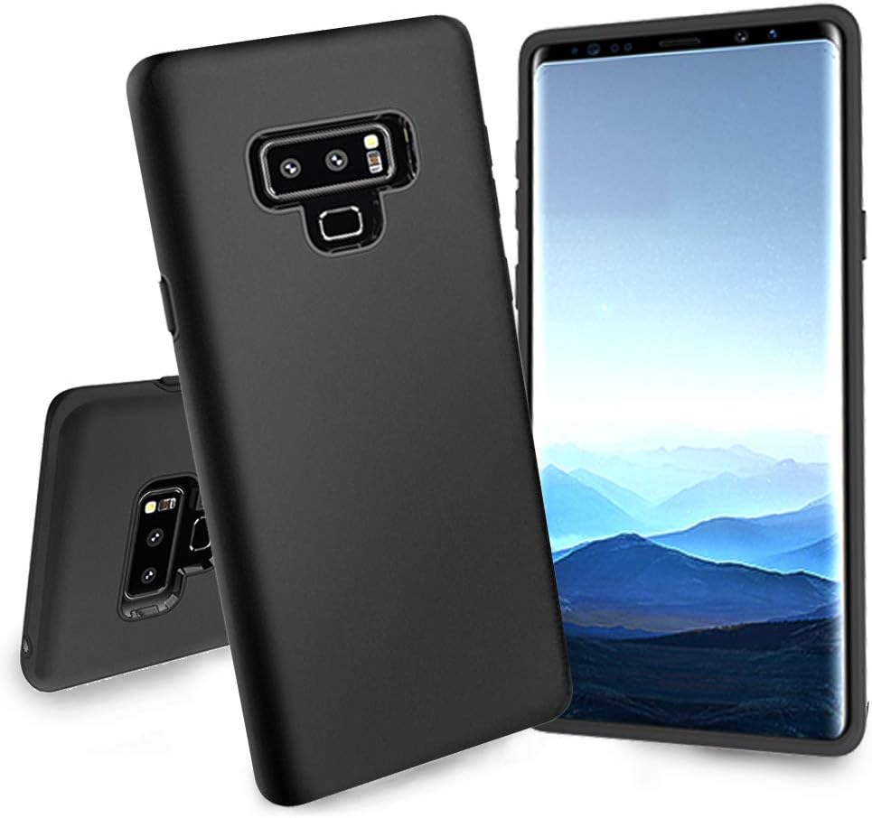 Androgate Samsung Galaxy Note 9, [Colorful Series] [Ultra-Thin] Premium Shock Absorption Full Protection Cover with Screen Protector for Galaxy Note9, Black