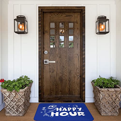 Tapis de porte d'entrée résistant Happy Hour Poisson Royal pour sol propre
