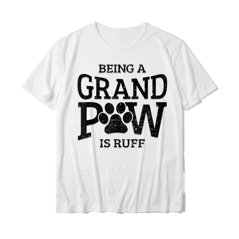 XAV Being A Grand Paw is Ruff Dog Grandpa Shirts Grandpaw Gifts T-Shirt White