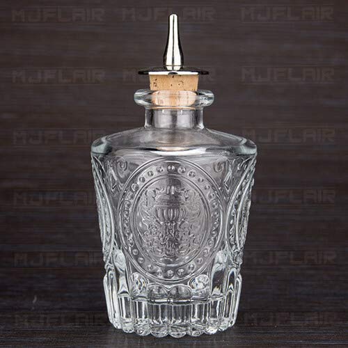 150ml retro cocktail bar bitter bottle-silver pourer Style B