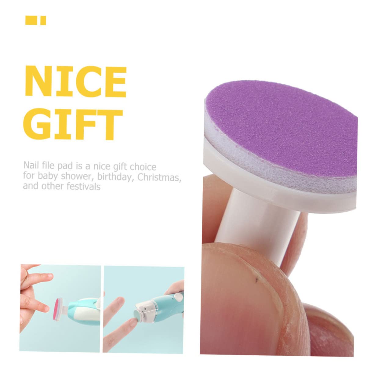 Abaodam 90 Pz Testa di macinazione limetta limette per nail file accessori per neonati cuscinetto per levigare le del trimmer strumento per le