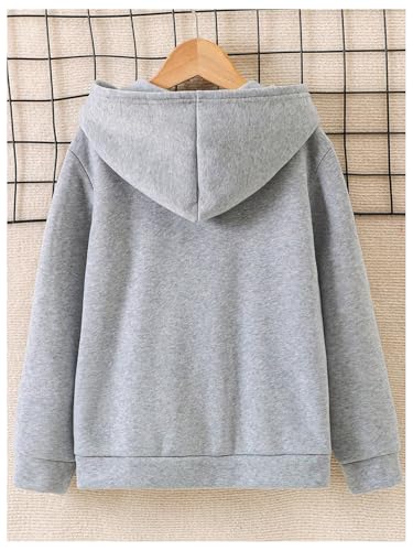 SHENHE Boy's Zip Front Loose Hoodie Casual Long Sleeve Sweatshirt Jacket with Pocket2