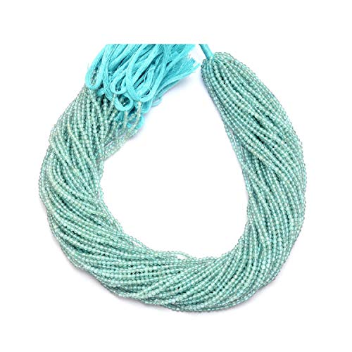Perles apatite naturelle 2mm pour création de collier et bracelet fins sur fil