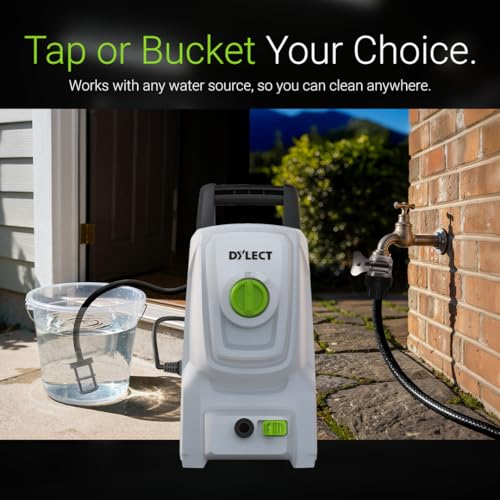 Image of Dylect Flow Prime High Pressure Car Washer Pump, 1800W Copper Motor, 130 Bar Pressure, 6.5L /Min Flow, TSS, Self-Priming, 8M Hose, 11 Accessories, for Car, Bike & Home Cleaning