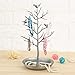 Salmue Fashion Jewelry Display Stand Money Tree Earrings Necklace Hanging Jewelry Display Storage Tools(Antique Sliver)