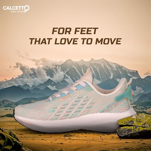 Image of Calcetto Men's CLT-1008 Sports Shoes | Comfortable & Breathable with Foam Insole | Slip-Resistant Lace-Up Footwear