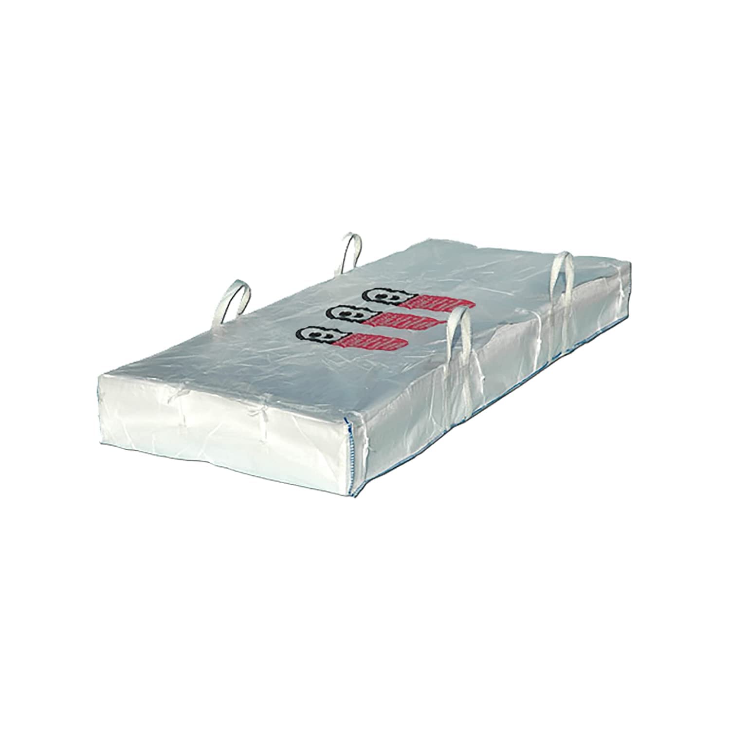 Lacers Big Bags | Plattenbag Asbest 10 Stück | Traglast - bis 1500 kg | Schüttgutbehälter, Transportsack, Entsorgungssack | 260x125x30 cm