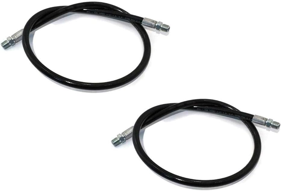 (2) High-Pressure Hydraulic Hoses 55020 Fits Western Snow Plows Male Ends