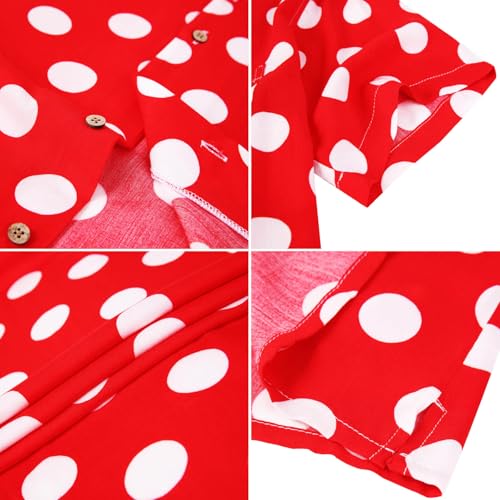 DOKKIA Men's Casual Tropical Floral Short Sleeve Luau Beach Aloha Hawaiian Shirt 6