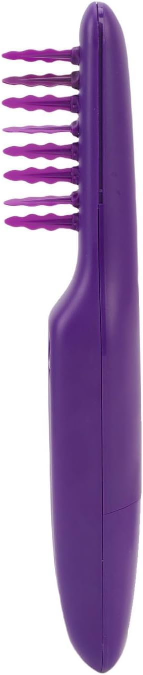 Brrnoo Electric Hair Comb, Detangling Brush with 360° Rotating Teeth for Wet Dry Curly Thick Straight Hair Styling Tool ABS Material, 2 AA Batteries (Purple) Brrnoo Electric Hair Comb, Detangling Brush with 360° Rotating Teeth for Wet Dry Curly Thick Straight Hair Styling Tool ABS Material, 2 AA Batteries (Purple)