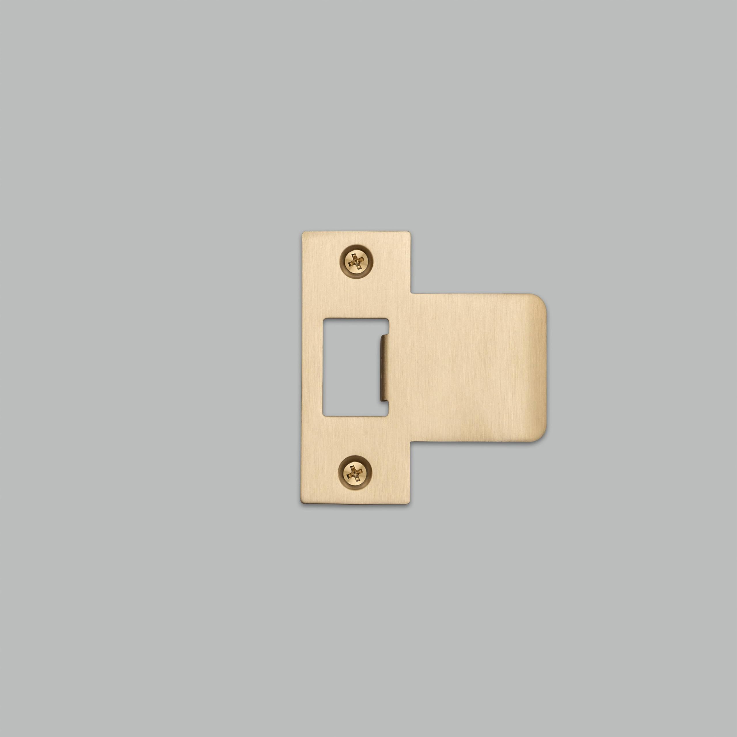Buster + Punch Hardware T Shaped Strike Plate In Brass For 75Mm Doors