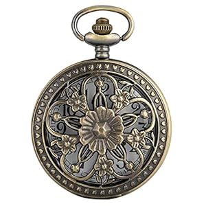 Elegantie Bloemen Hollow Hunter Zakhorloge Quartz Vintage Prachtige Dame Sieraden Hanger Klok Geschenken