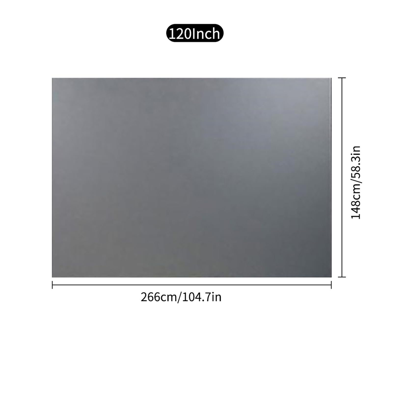 Pantalla de Proyector Plegable 120 Pulgadas 16:9 HD 3D 4K 1080P con Tela Reflectante para Cine en Casa Juegos y Presentaciones Incluye Cintas de Fijación (120 pulgadas)